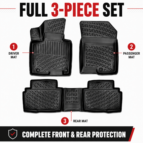 Monlion Floor Mats for Hyundai Tucson Hybrid 2022-2026 Custom Fit All Weather TPE Floor Liners Waterproof Heavy Duty 3D Cargo Mats