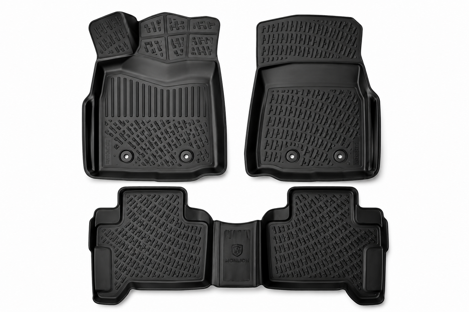 Toyota Tacoma Double Cab Floor Mats 2018-2023 Custom Fit Premium TPE All Weather 4PCS Black