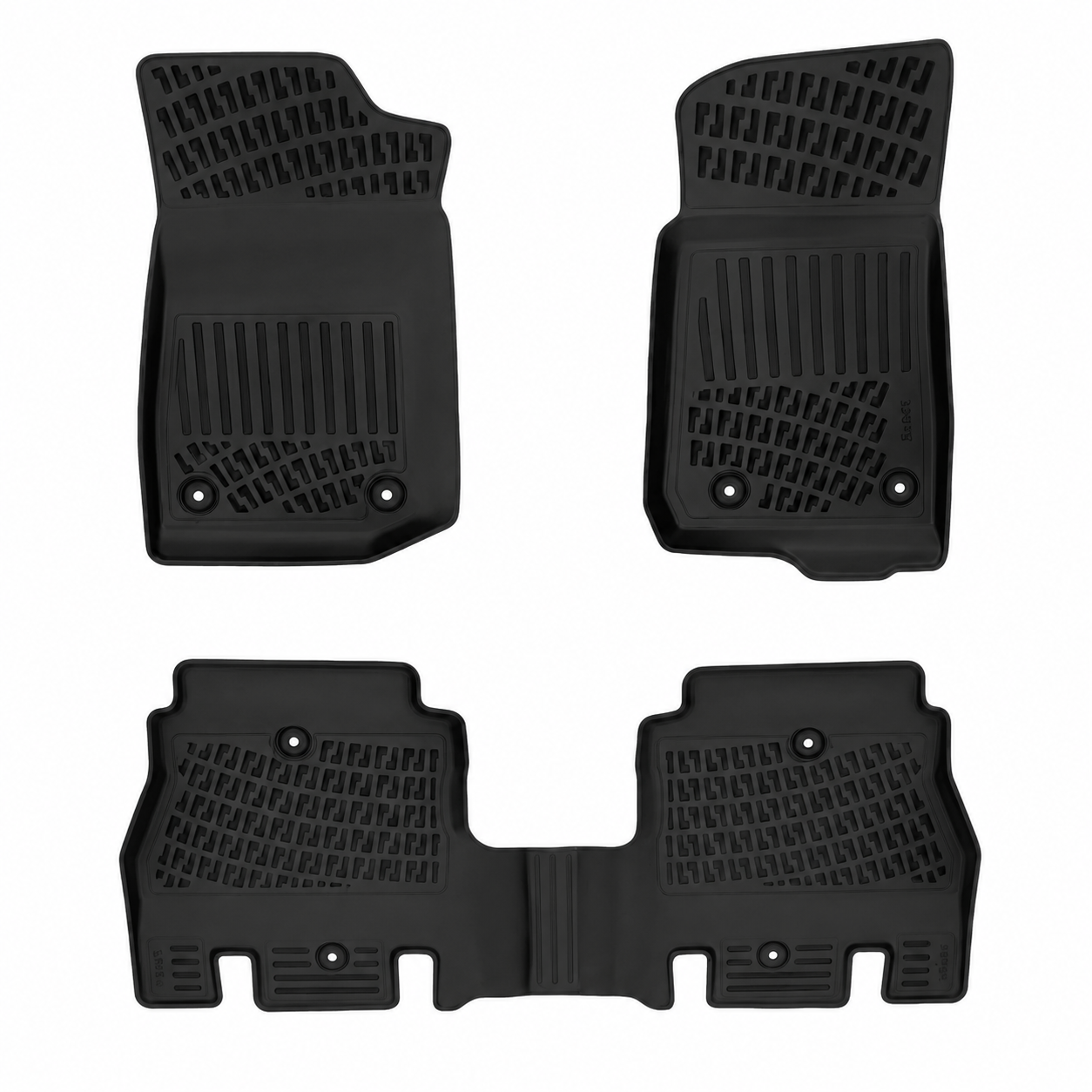 Monlion Floor Mats for Jeep Wrangler Unlimited JK 4 Door 2019-2026 Custom Fit All Weather TPE Floor Liners Waterproof Odorless Heavy Duty Black 4PCS
