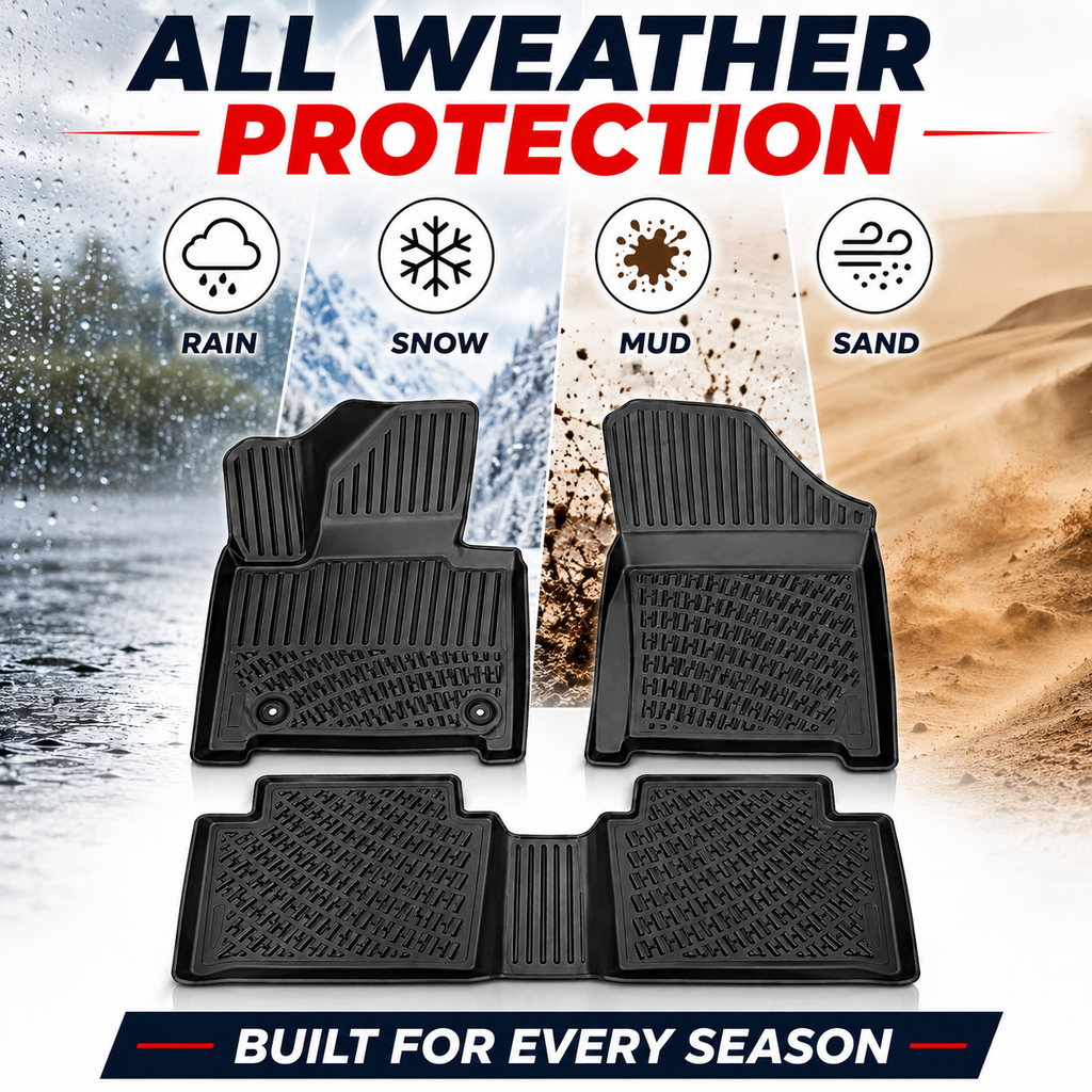 Monlion Floor Mats for Toyota Corolla Cross 2022-2026 FWD Custom Fit All Weather TPE Floor Liners Waterproof Odorless Heavy Duty Black 3PCS