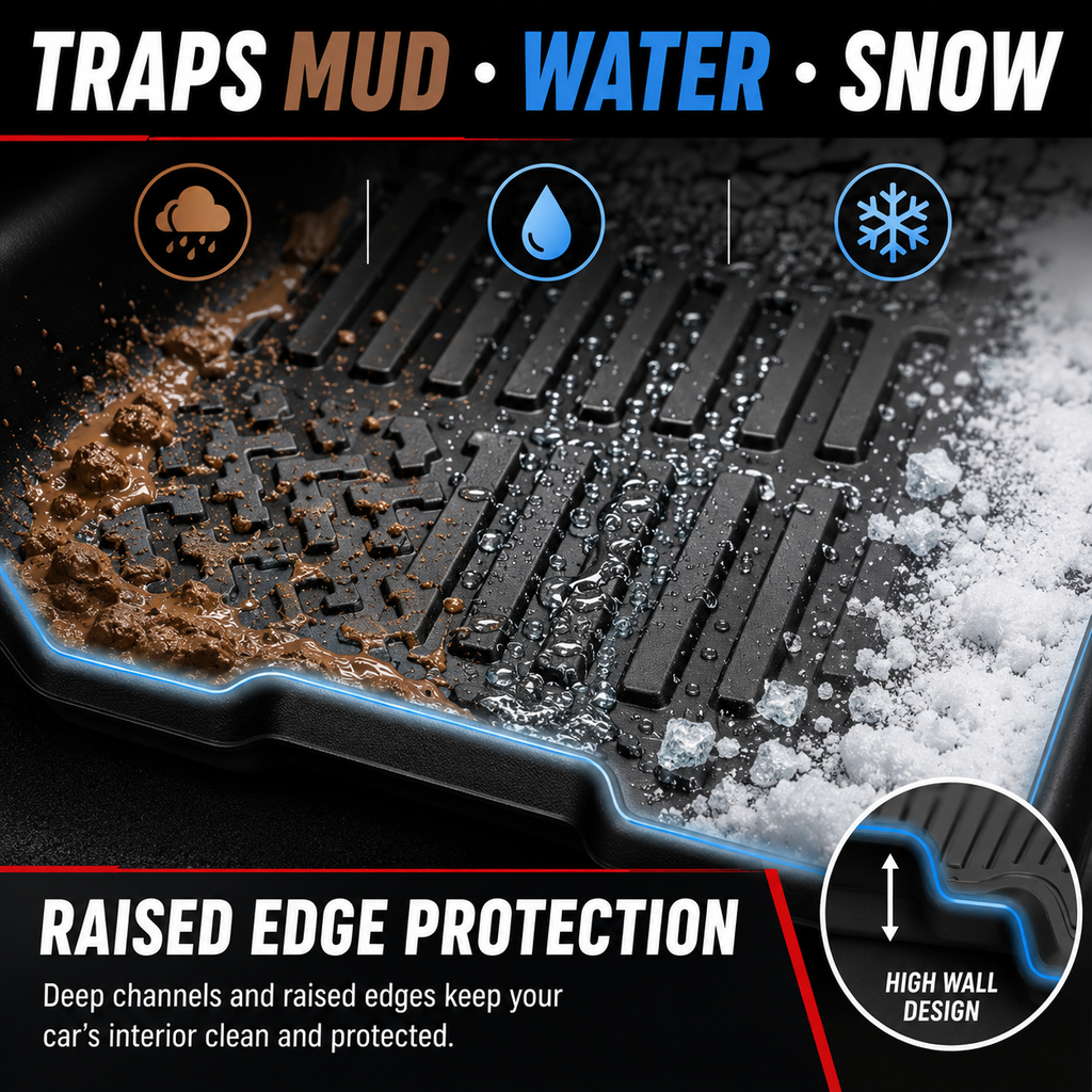 Monlion Floor Mats for Hyundai Tucson Hybrid 2022-2026 Custom Fit All Weather TPE Floor Liners Waterproof Heavy Duty 3D Cargo Mats