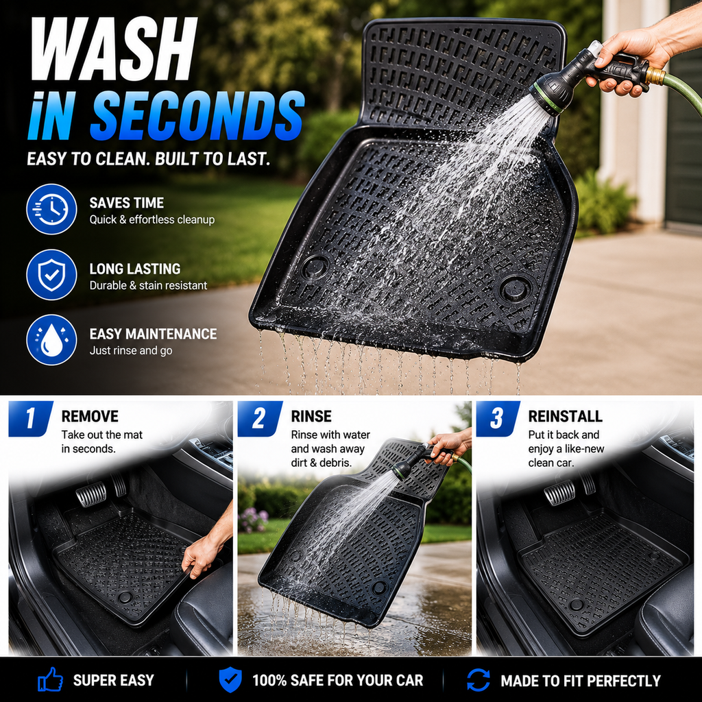 Tesla Model S Floor Mats 2014-2020 | Premium TPE All Weather | 3PCS | Monlion
