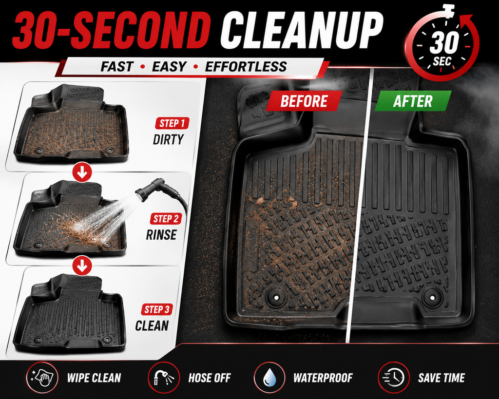 Monlion Floor Mats for Hyundai Tucson Hybrid 2022-2026 Custom Fit All Weather TPE Floor Liners Waterproof Heavy Duty 3D Cargo Mats