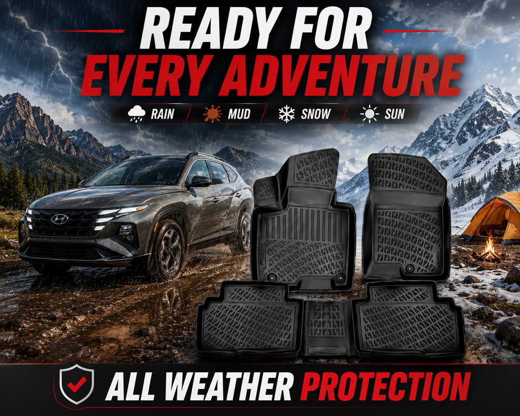 Monlion Floor Mats for Hyundai Tucson Hybrid 2022-2026 Custom Fit All Weather TPE Floor Liners Waterproof Heavy Duty 3D Cargo Mats