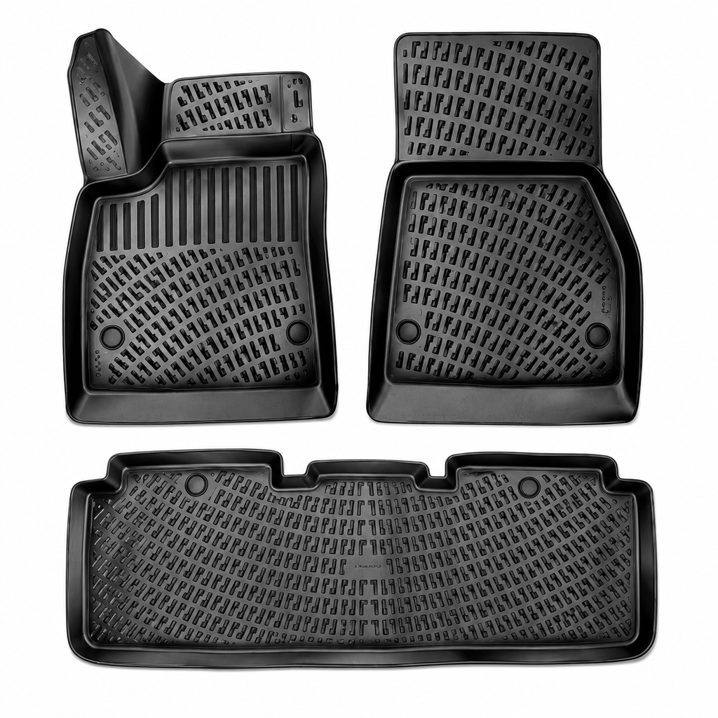 Tesla Model S Floor Mats 2014-2020 | Premium TPE All Weather | 3PCS | Monlion