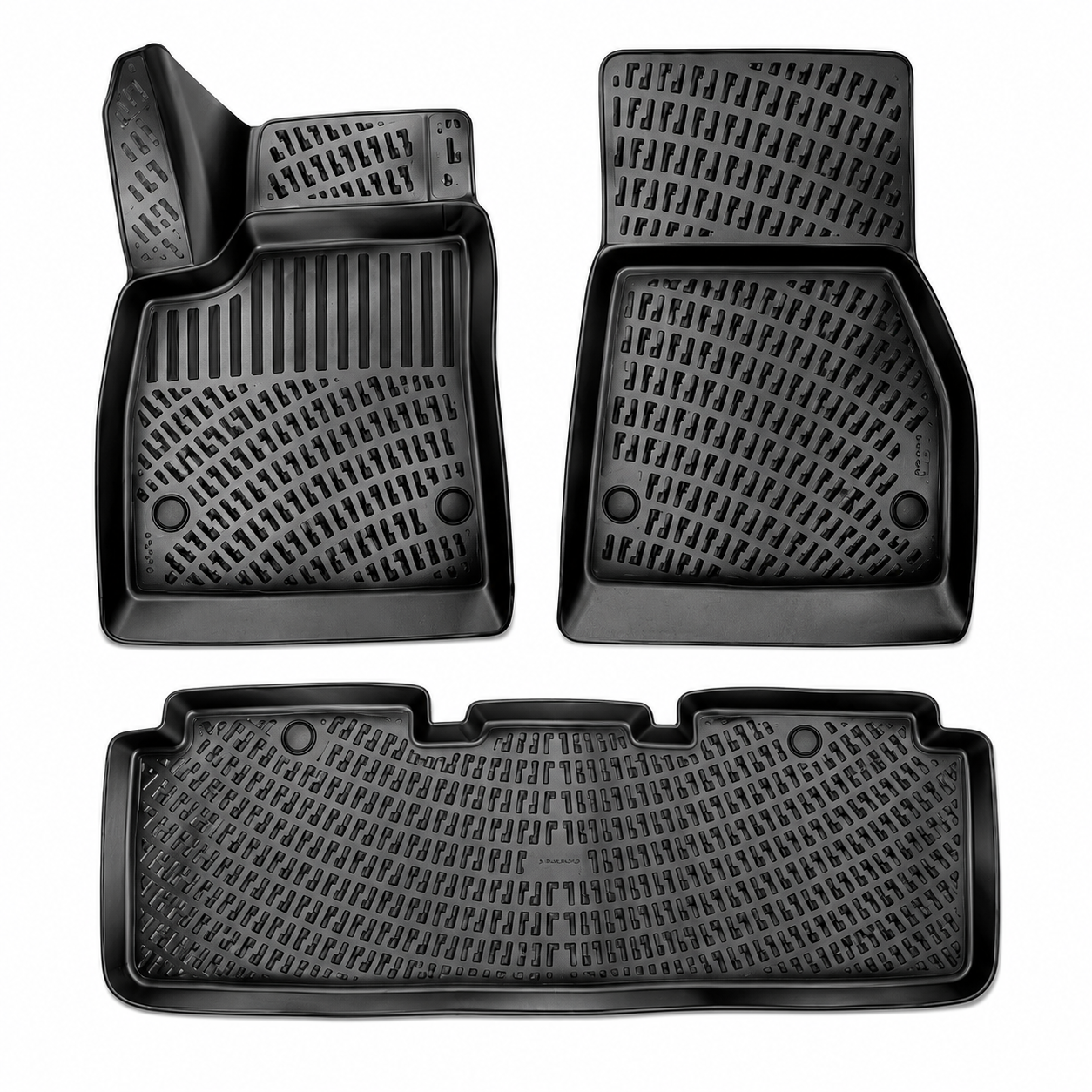 Tesla Model S Floor Mats 2014-2020 | Premium TPE All Weather | 3PCS | Monlion