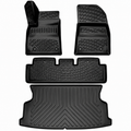 Tesla Model 3 Floor Mats 2017-2023 Premium TPE All Weather 4PCS Full Set Black | Monlion