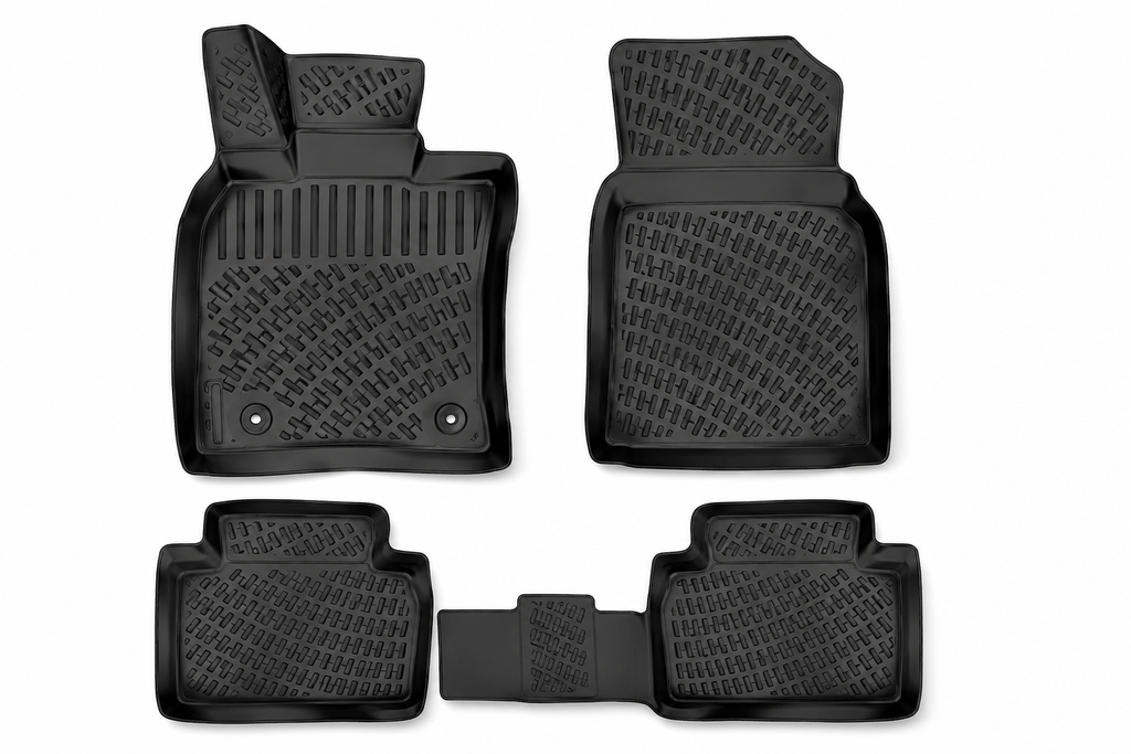 Toyota Camry Hybrid Floor Mats 2018-2024 Custom Fit Premium TPE All Weather 4PCS Black